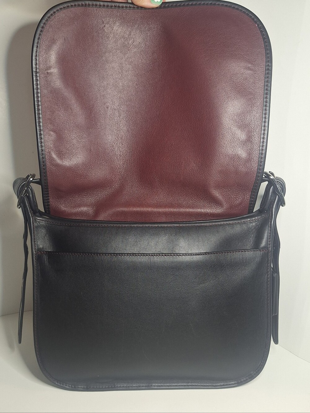 Coach Saddle Bag 75th Anniversary Leather Purse Crossbody 55298 Black Re-edition - Picture 6 of 16